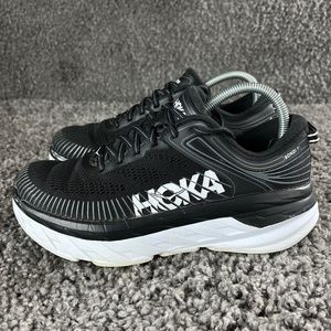 Hoke Bondi 7 Running Shoe Womens 8 Black White Gym Training Shoes